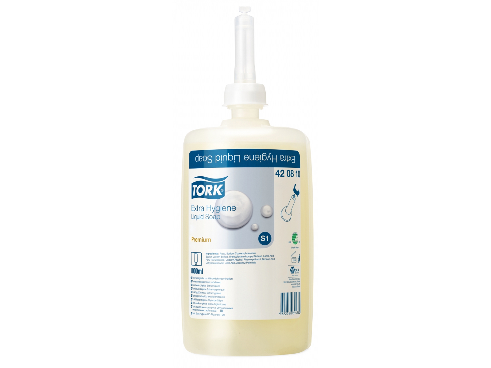 Mydło S1 TORK 420810 Łagodne Bezzapachowe Extra 1l